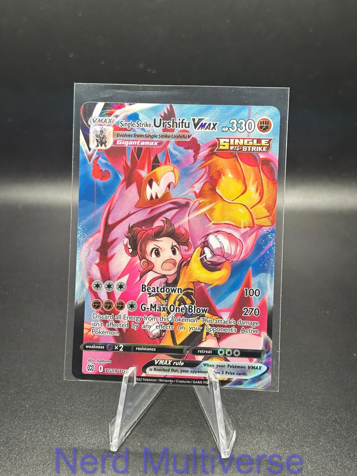 SINGLE STRIKE URSHIFU VMAX TG19/TG30 HOLO BRILLIANT STARS TRAINER GALLERY NM/M