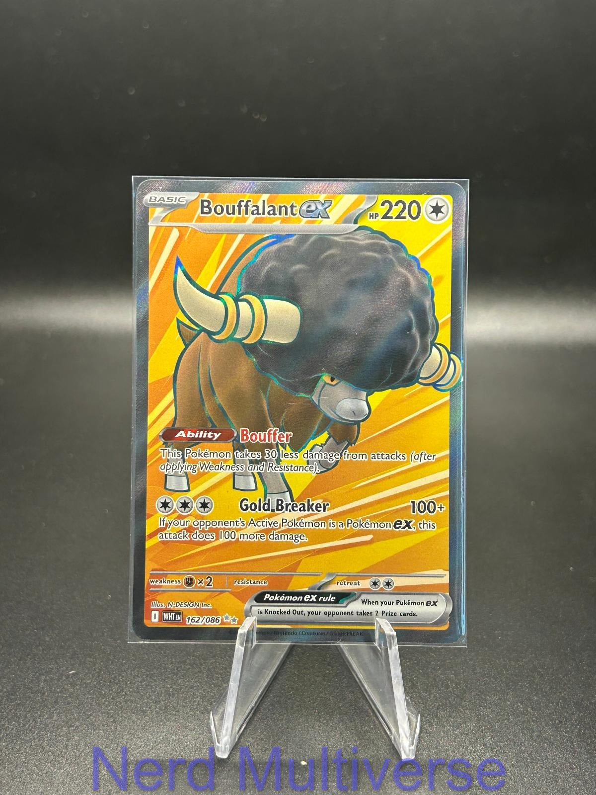 BOUFFALANT EX 162/086 HOLO UR WHITE FLARE POKEMON NM/M