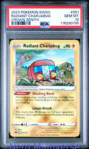 RADIANT CHARJABUG 051/159 SWORD SHIELD CROWN ZENITH POKEMON PSA 10 795