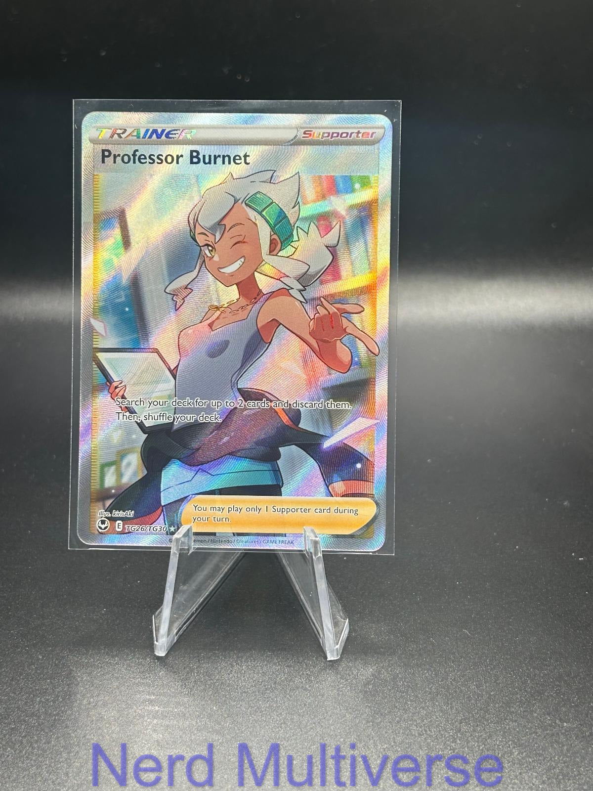 PROFESSOR BURNET TG26/TG30 UR SILVER TEMPEST TRAINER GALLERY POKEMON HOLO NM/M